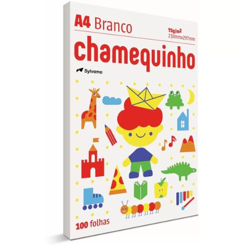 Bloco Chamequinho, ilustrando um papel barato ideal para desenhistas iniciantes.