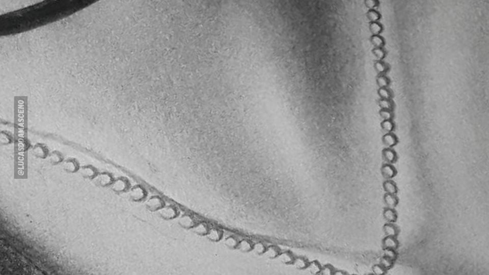 Desenho de um cordão realista com os mínimos detalhes que não fiz.