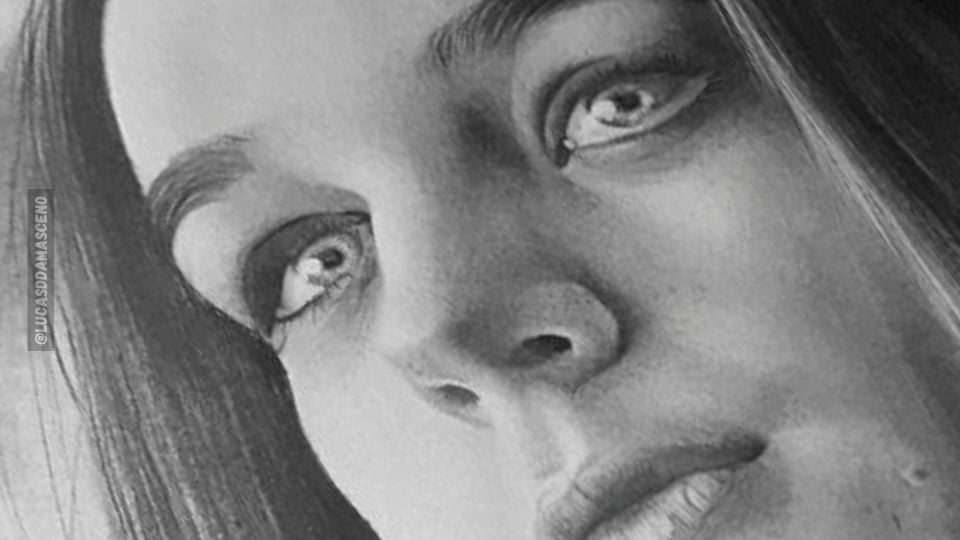 Desenho de um nariz realista, mostrando os tons que precisam ordenar.