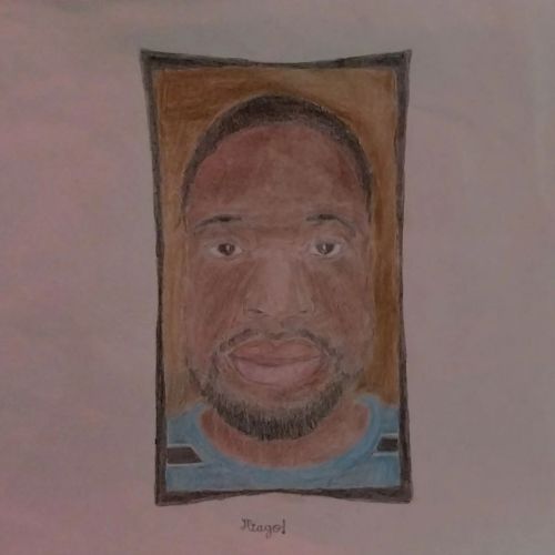 Desenho realista de si mesmo feito pelo desenhista Hiago Francisco.